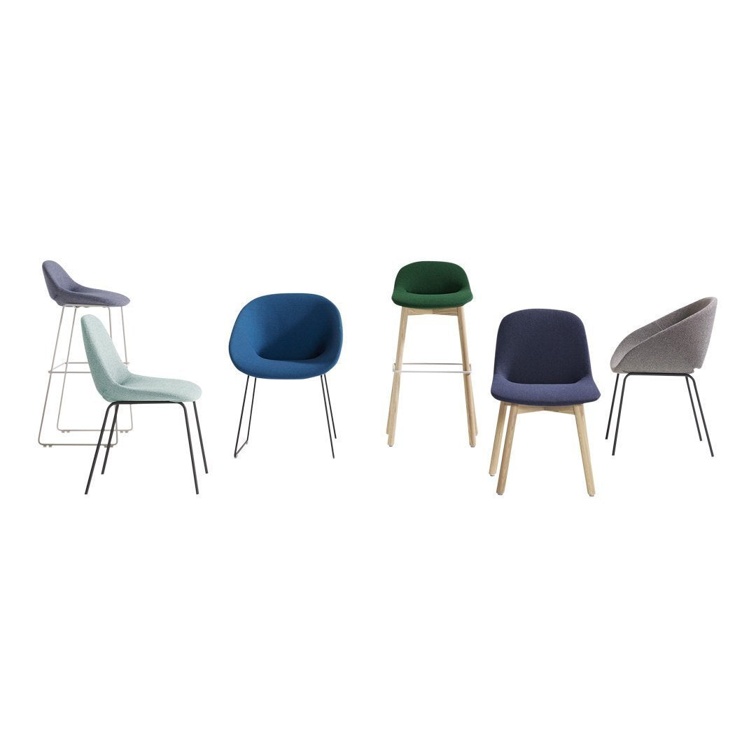 Beso Barstool - 4 Legged, Wood Base