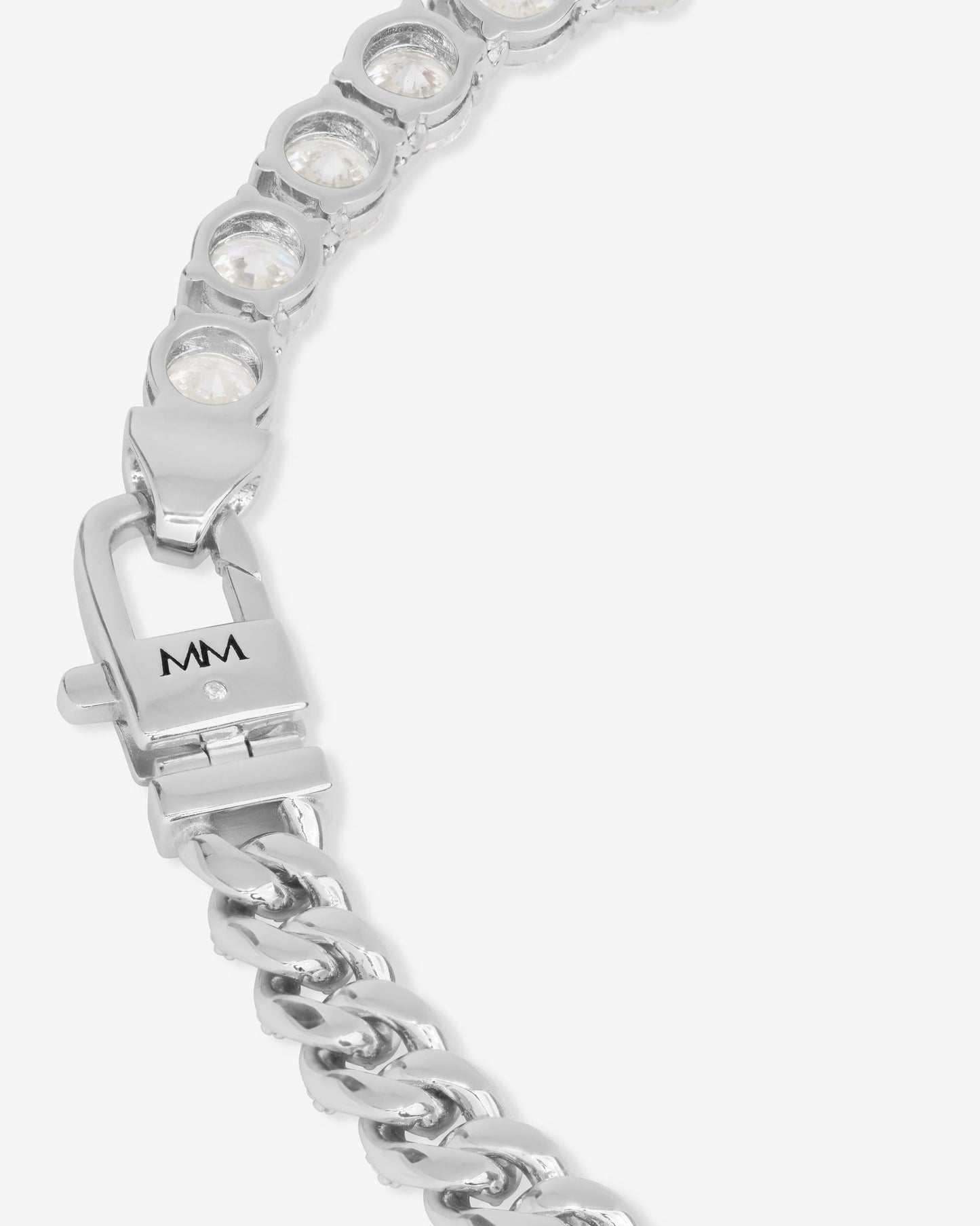 Julian REALLY Loves Diamonds Necklace 6.8mm - Silver|White Diamondettes