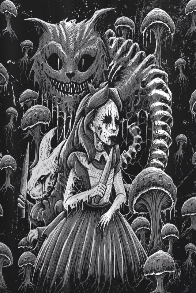 Alice in Murderland Shower Curtain