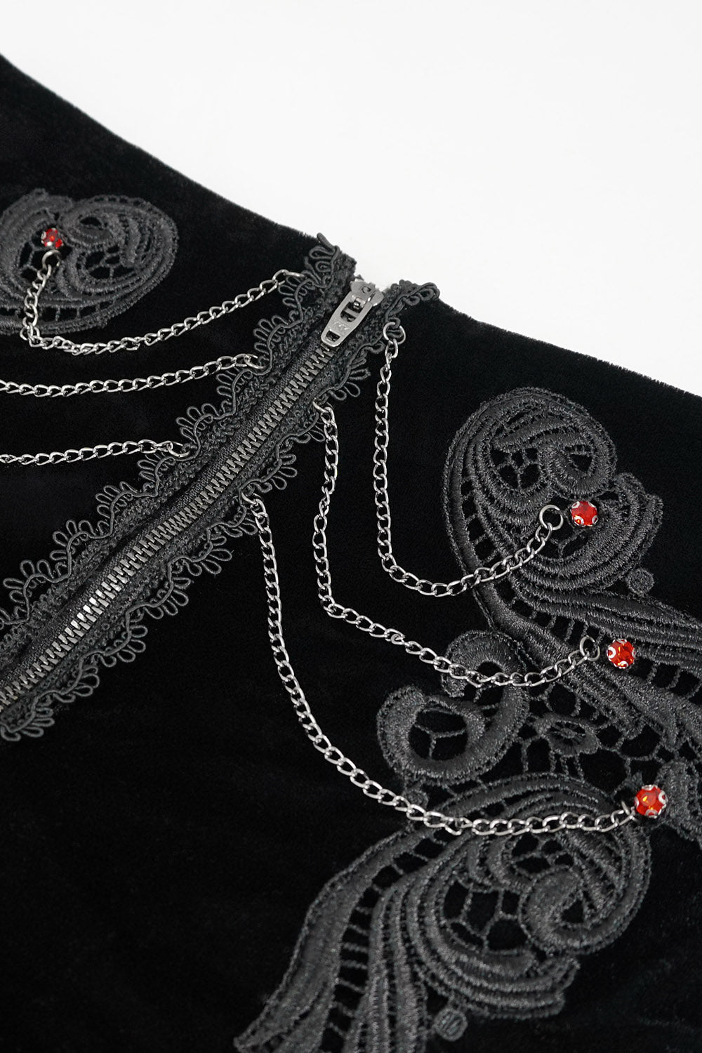 Black Blood Velvet High Waisted Shorts