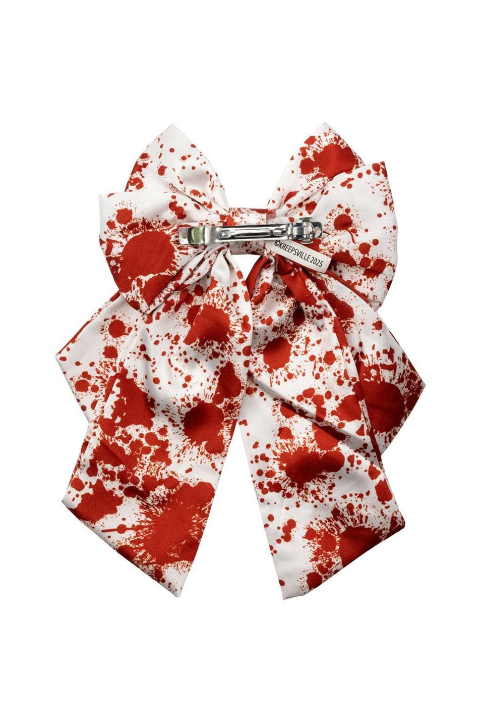 Blood Splatter Knife Satin Hair Bow