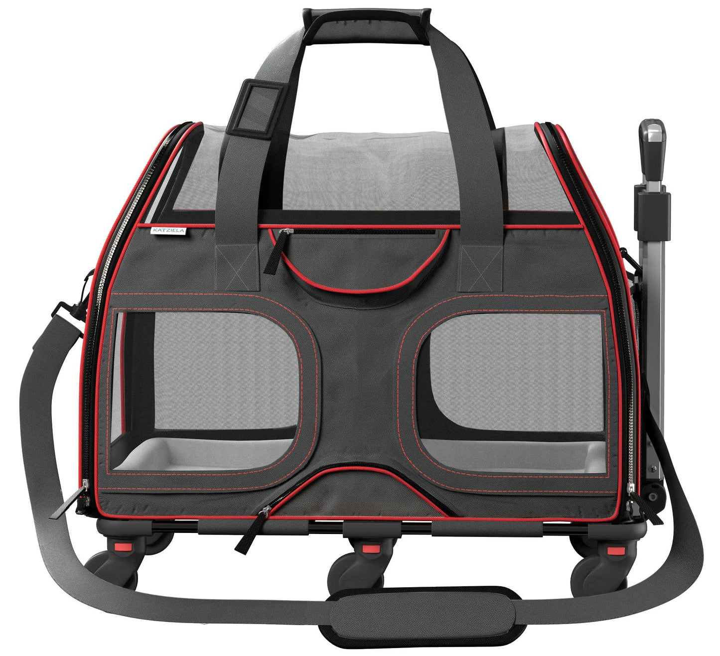Luxury Rider Pet Carrier with Removable Wheels - 4 Colors: Black and Blue