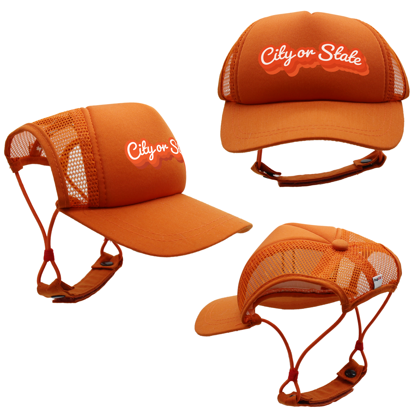 PupLid - Custom Retro Text | Trucker Hat for Dogs