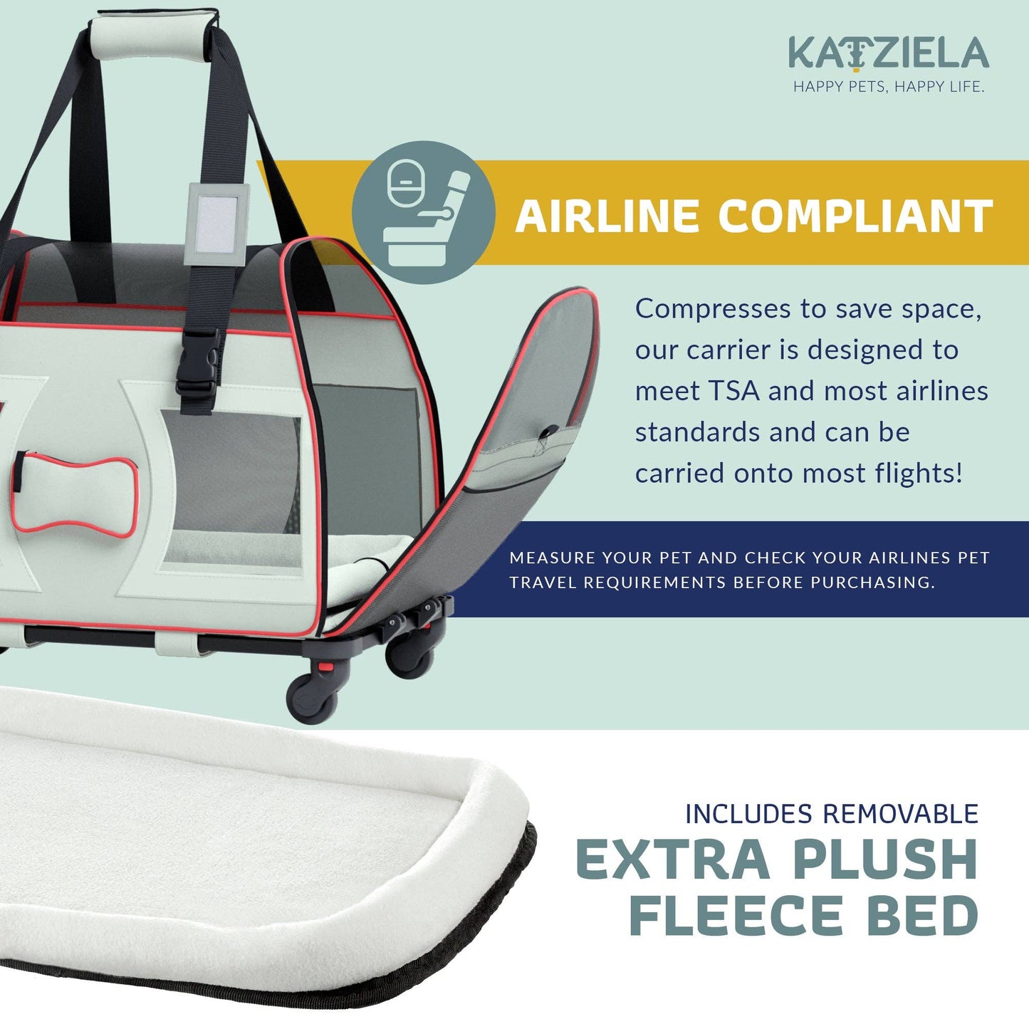 Bone Cruiser Pet Carrier with Removable Wheels - 2 Options: Gray and Red