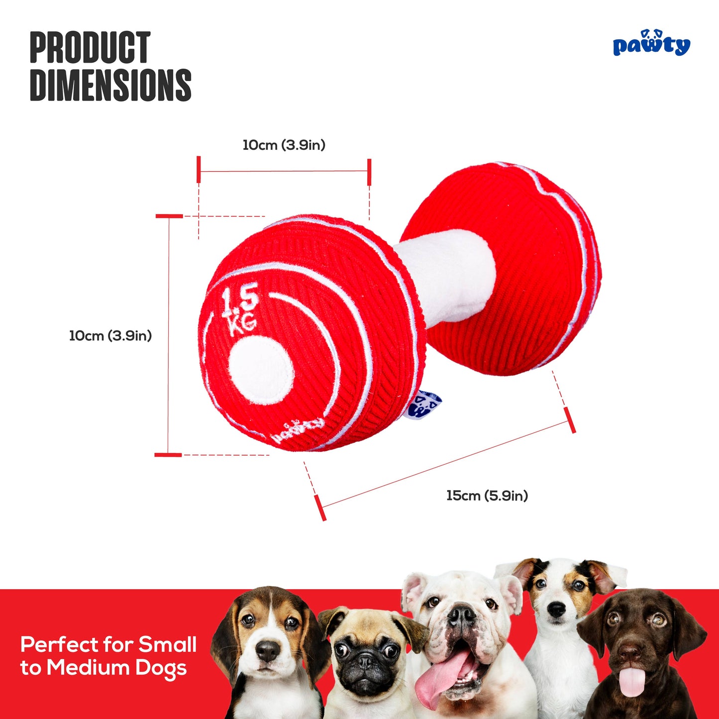 PAWTY Dog Toys - Dumbbell