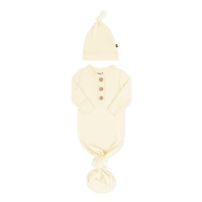 Knotted Gown with Hat Set in Chamomile