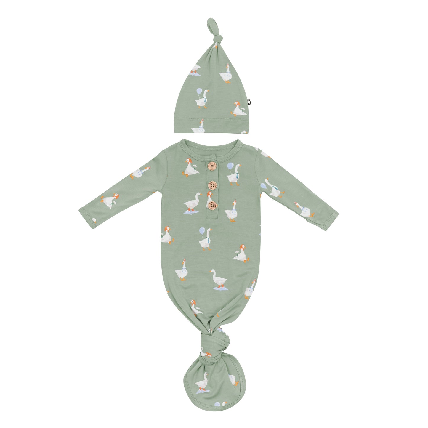 Knotted Gown with Hat Set in Silly Goose