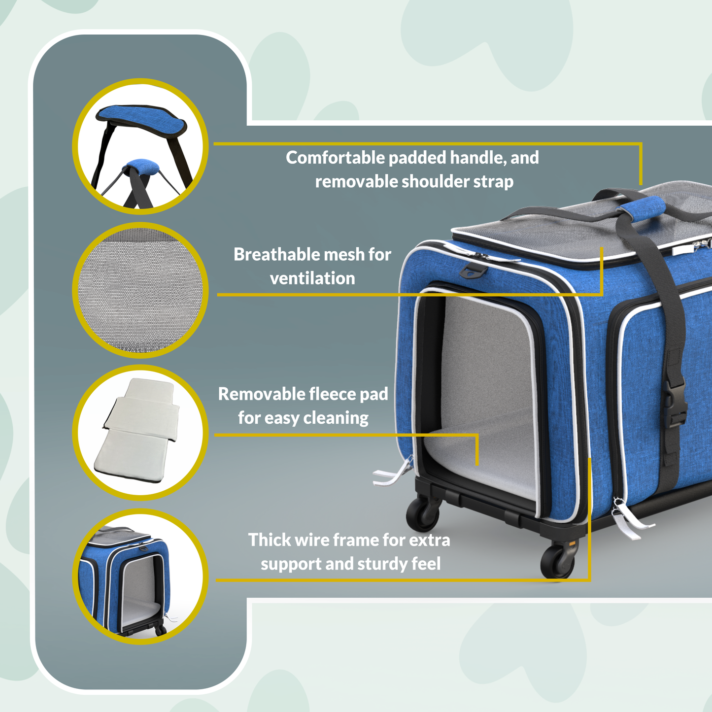 Katziela - Katziela Rolling Rover Airline Compliant Expandable Wheeled Pet Carrier