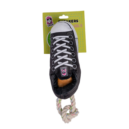 Jojo Modern Pets - Squeaking Comfort Plush Sneaker Dog Toy - Black