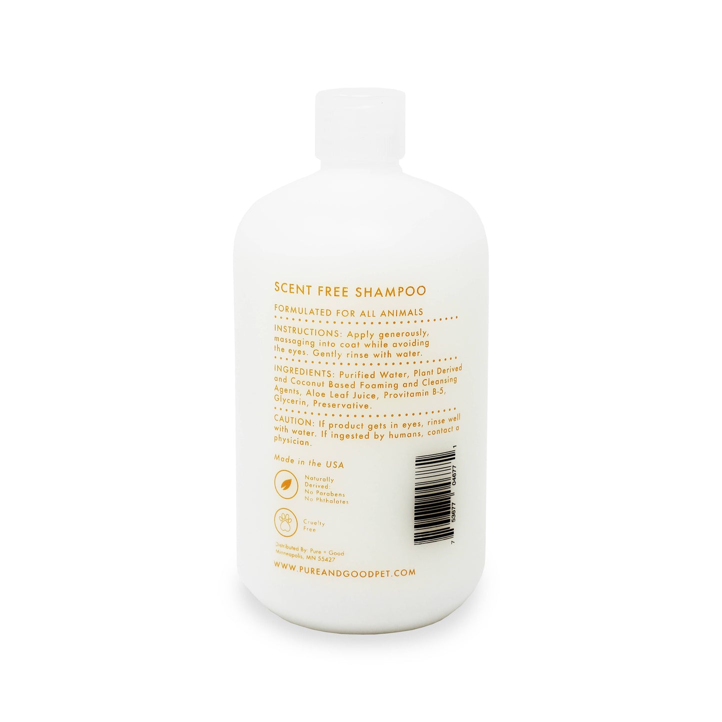 Pure + Good - Dog & Cat Shampoo: Scent Free