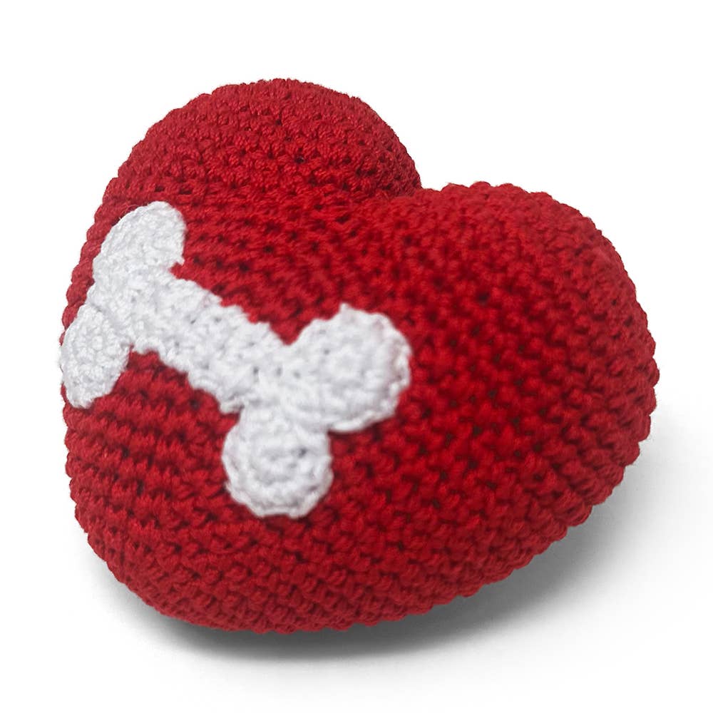 Dogo Pet - Crochet Toy - Bone Heart
