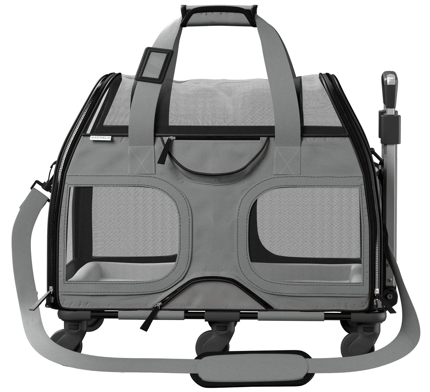 Luxury Rider Pet Carrier with Removable Wheels - 4 Colors: Black and Blue