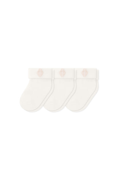 Baby 3-Pack Socks in Cloud