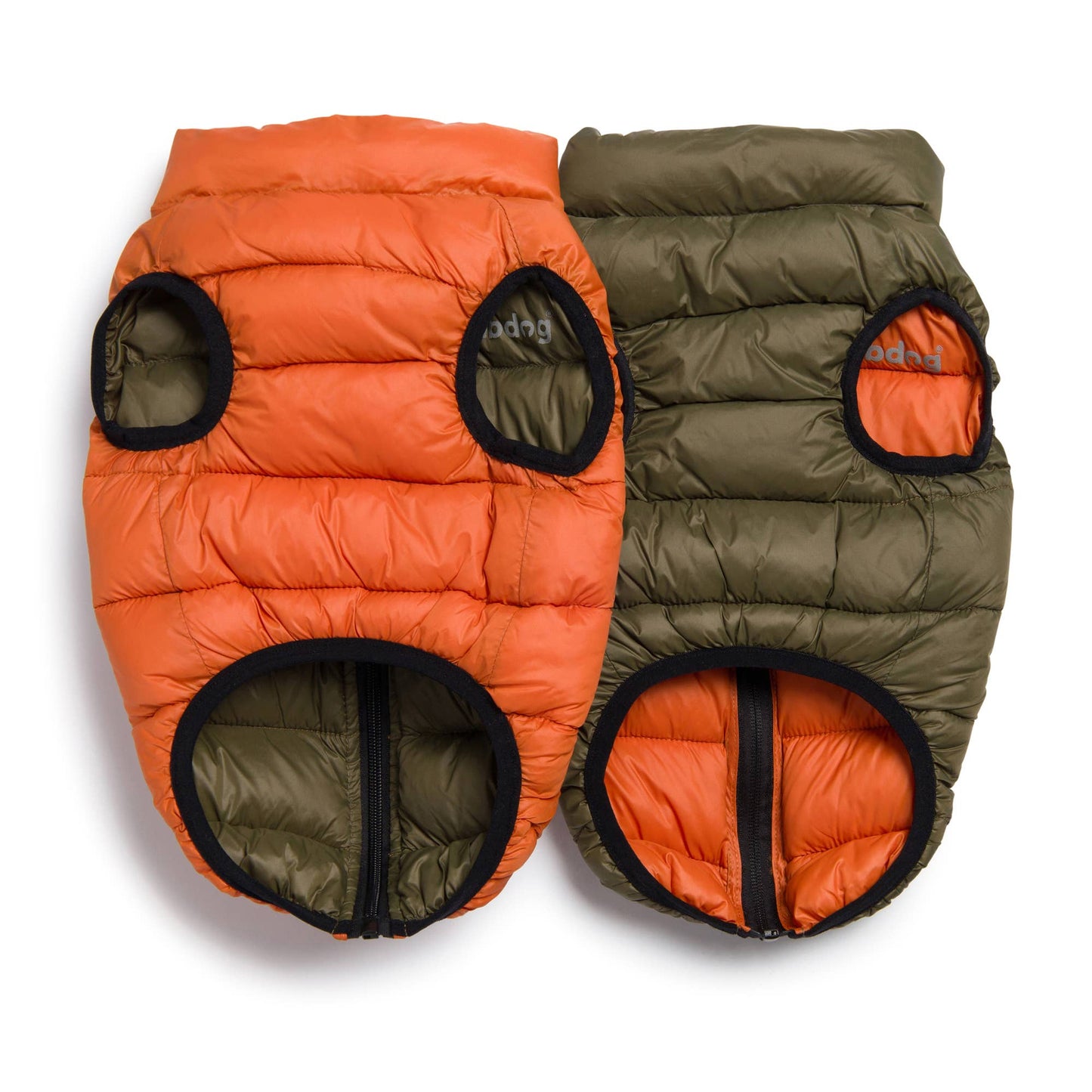 fabdog - Pack N' Go Reversible Puffer Olive/Orange: 12"