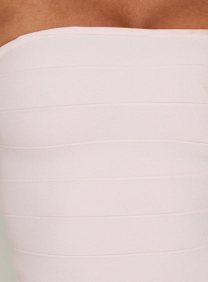 Alyzza Strapless Bandage Mini Dress Pink