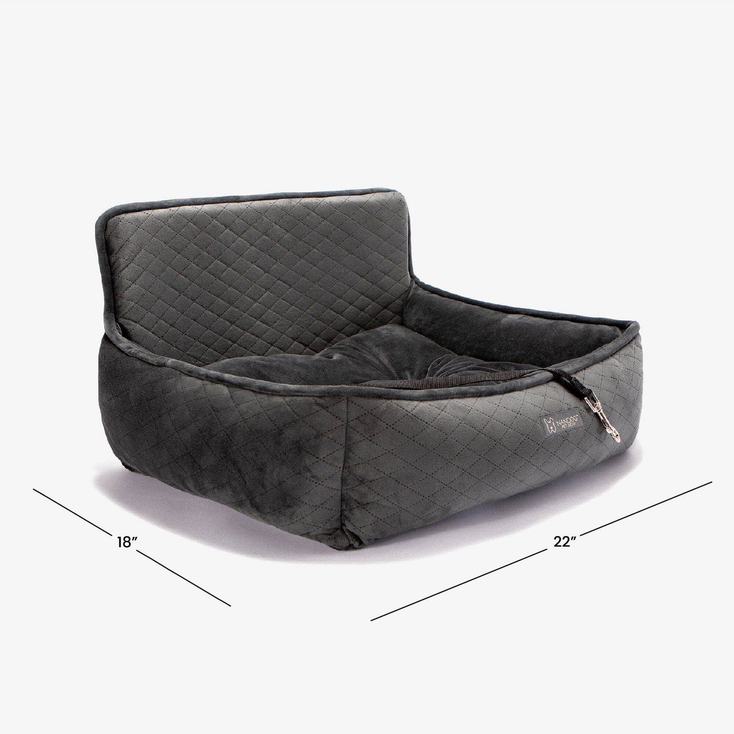 Nandog Pet Gear - The Car Seat Gray M