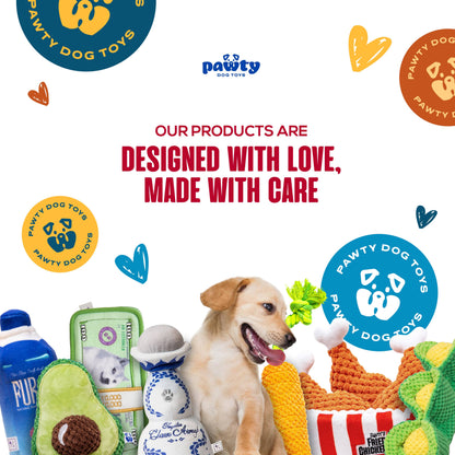 PAWTY Dog Toys - Tug & Treat Rose Tug Rope Dog Toy