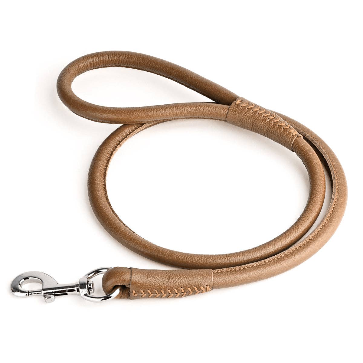Dogline - Soft Leather Round Lead