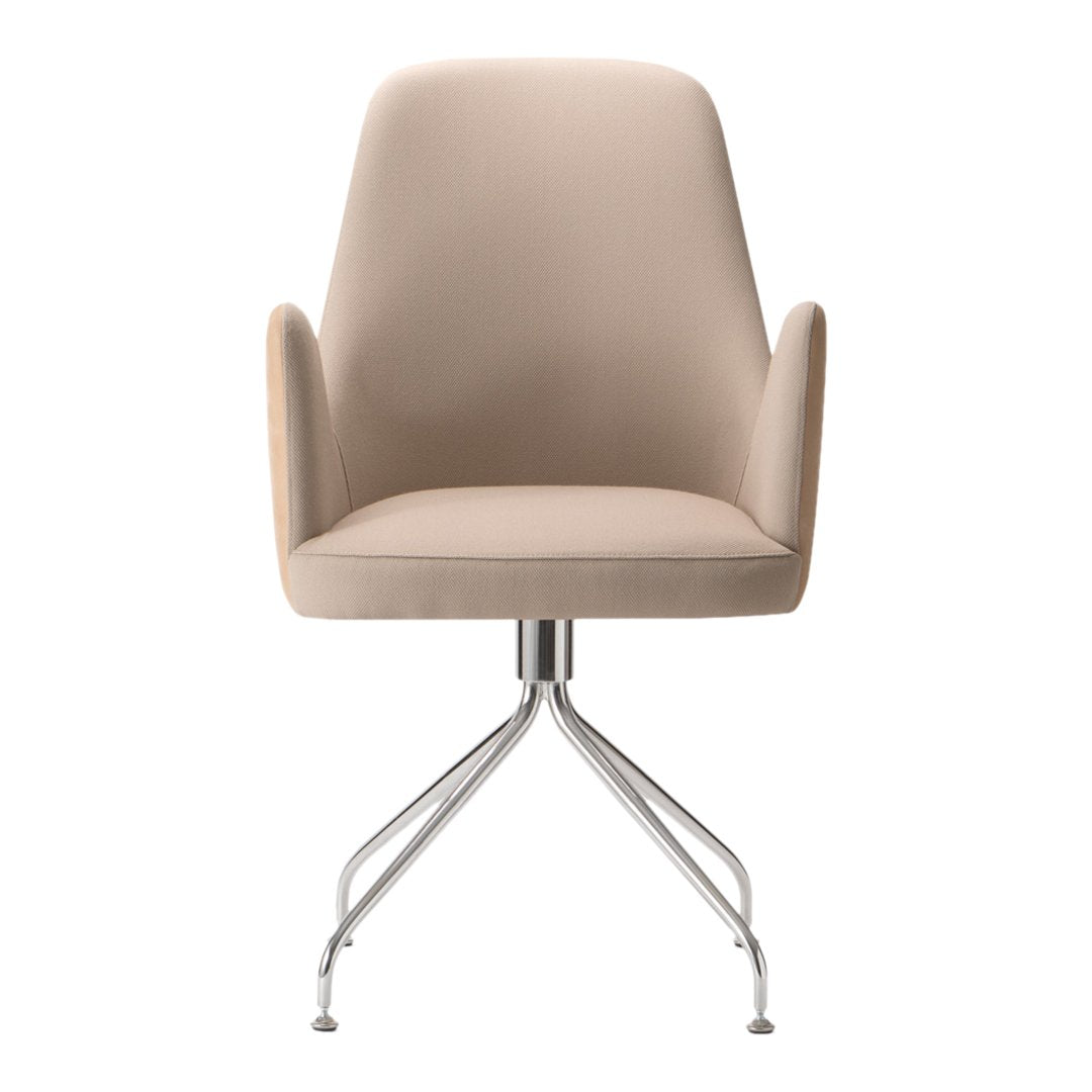 Adima 04 Dining Chair - 4-Star Chromed Swivel Base