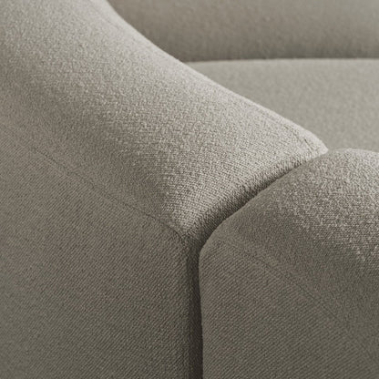 Angle Curved Semi-Circular Sofa w/ Center Pouf