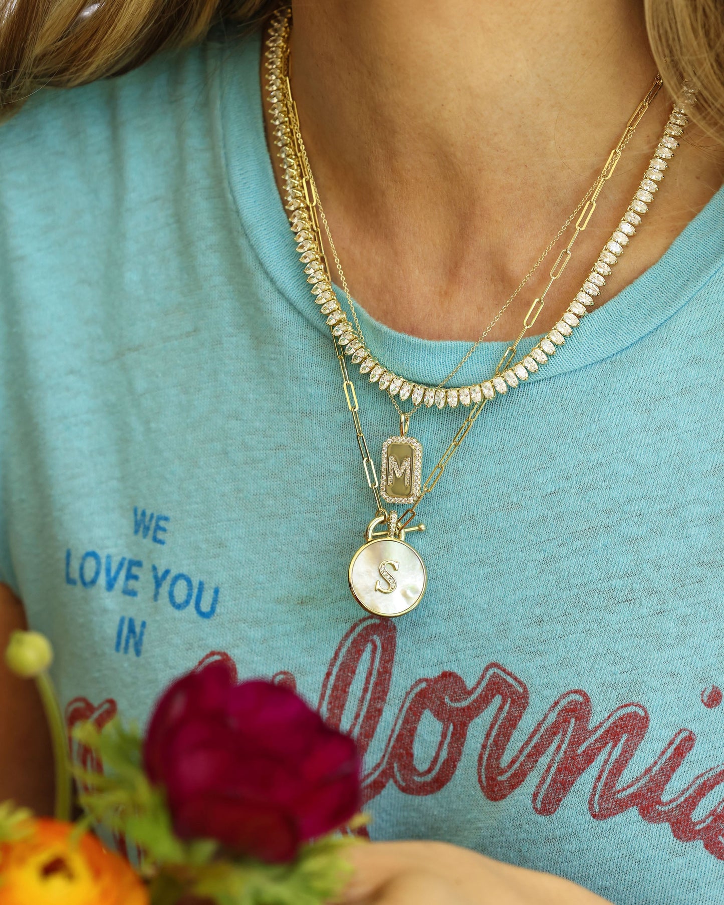 Love Letters Medallion Necklace 24mm - Silver