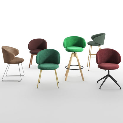 Belle Armchair - Sled Base - Upholstered