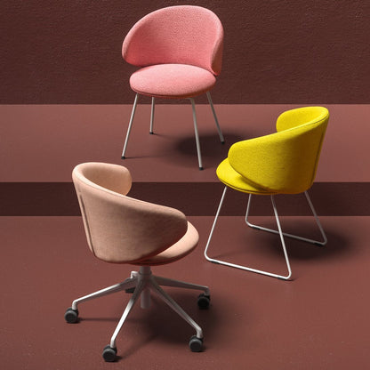 Belle Armchair - Sled Base - Upholstered