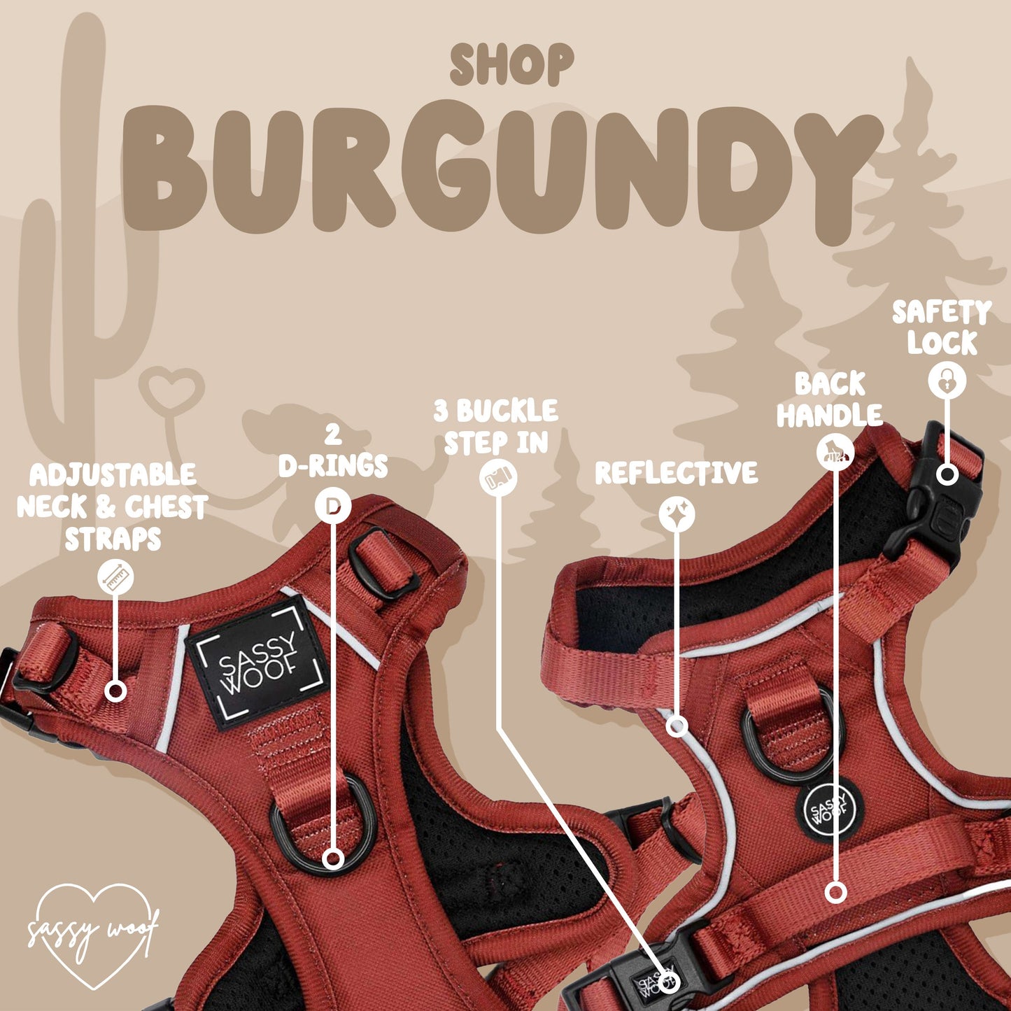 Dog Two Piece Bundle - Burgundy