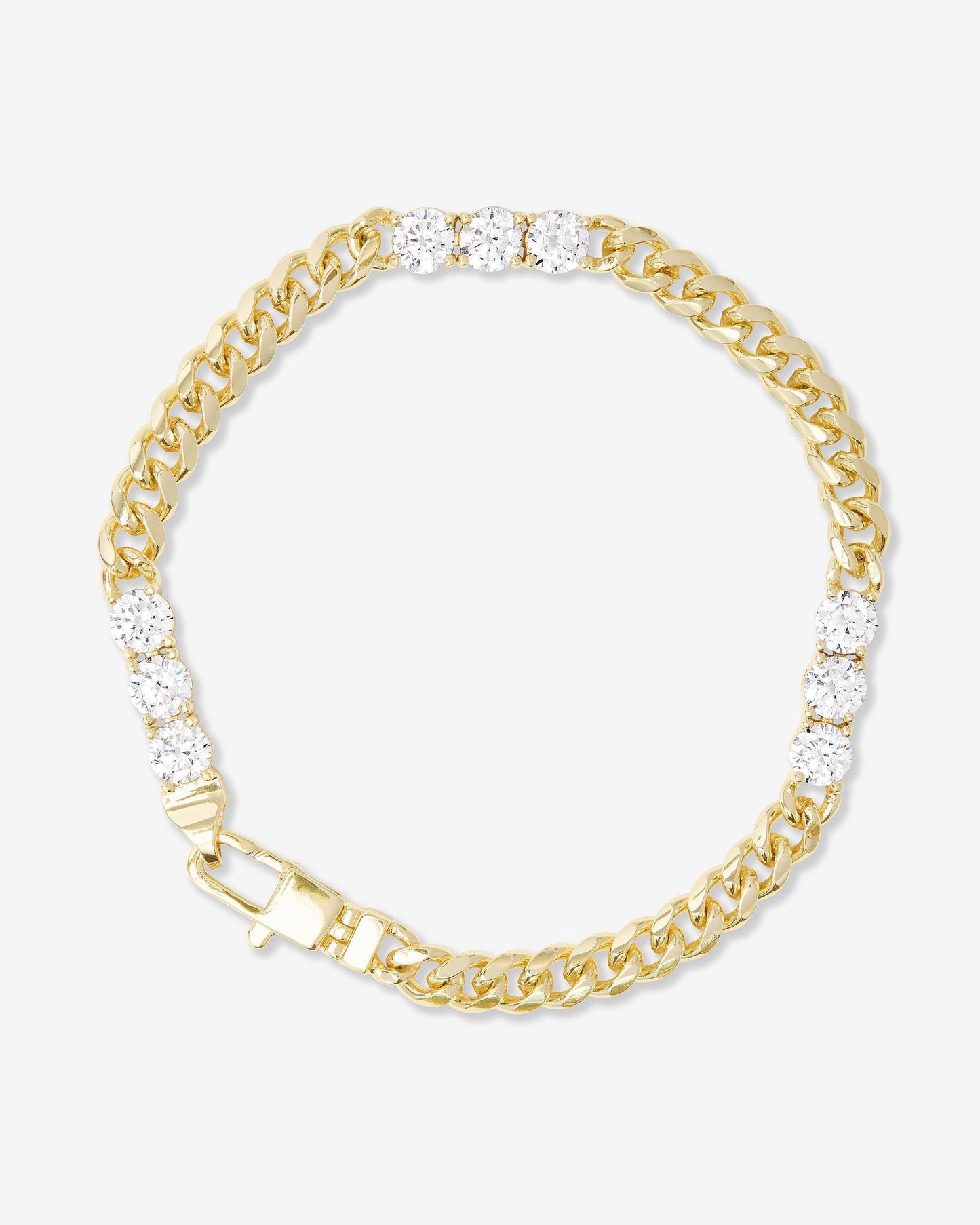 Julian's Obsessed with Diamonds Bracelet 5mm - Gold|White Diamondettes