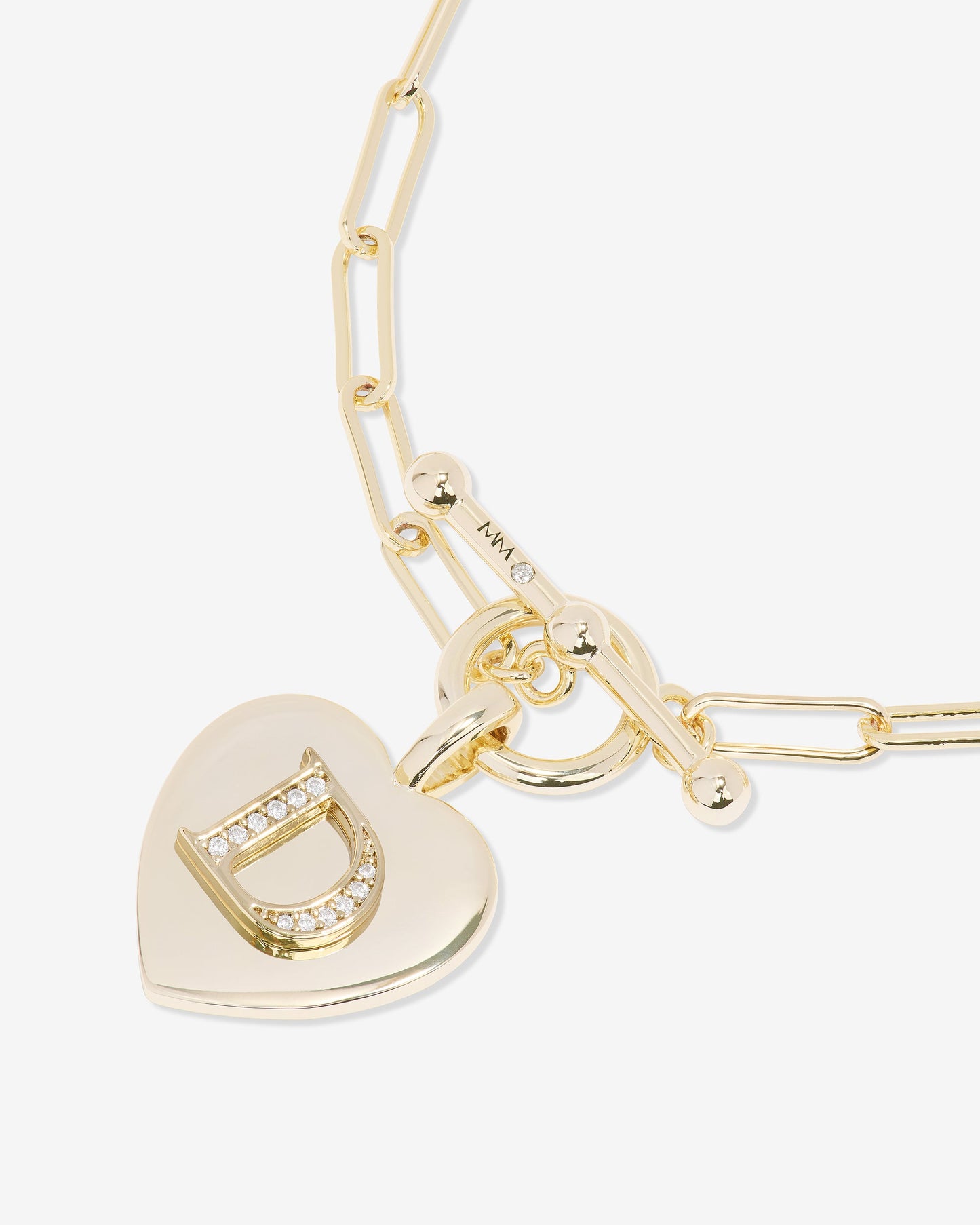 Love Letters Charm Bracelet - Gold|White Diamondettes