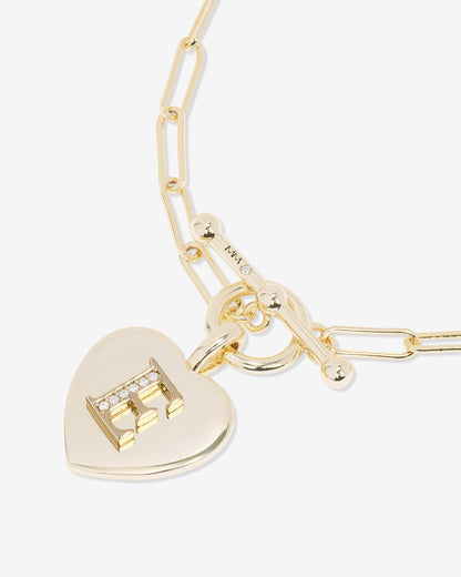 Love Letters Charm Bracelet - Gold|White Diamondettes