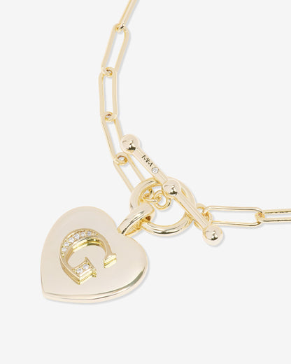 Love Letters Charm Bracelet - Gold|White Diamondettes