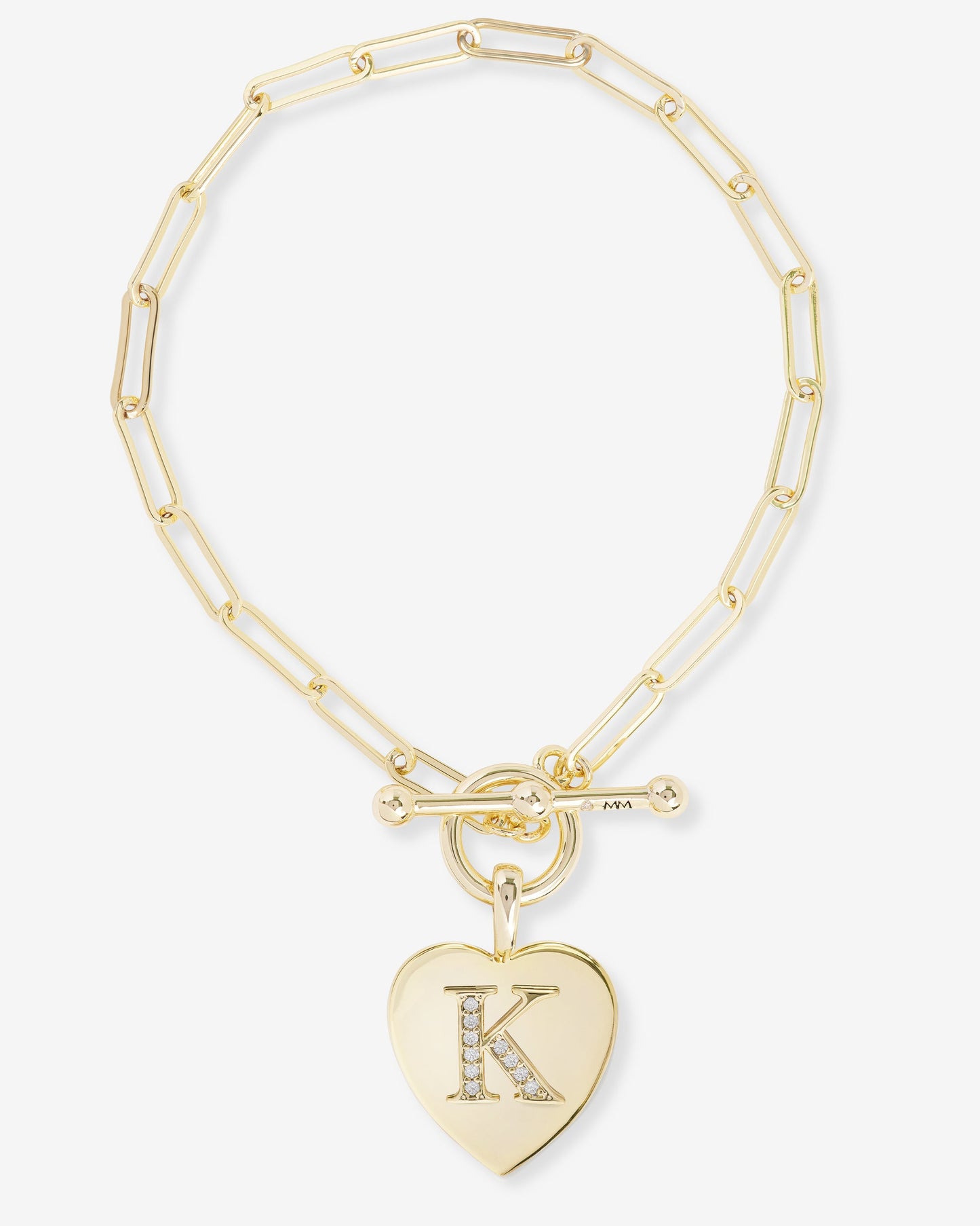 Love Letters Charm Bracelet - Gold|White Diamondettes