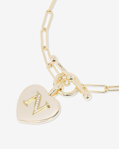 Love Letters Charm Bracelet - Gold|White Diamondettes