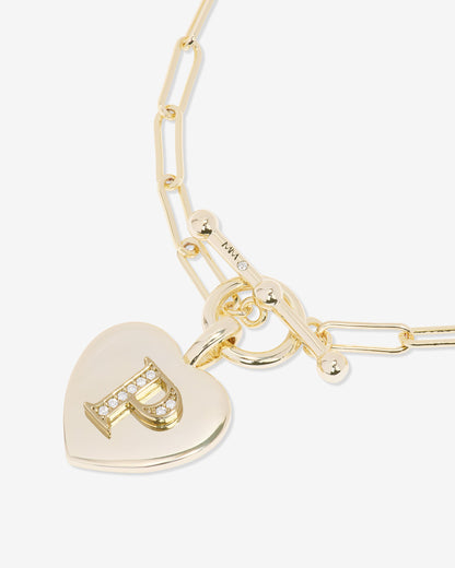 Love Letters Charm Bracelet - Gold|White Diamondettes