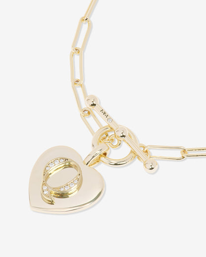 Love Letters Charm Bracelet - Gold|White Diamondettes