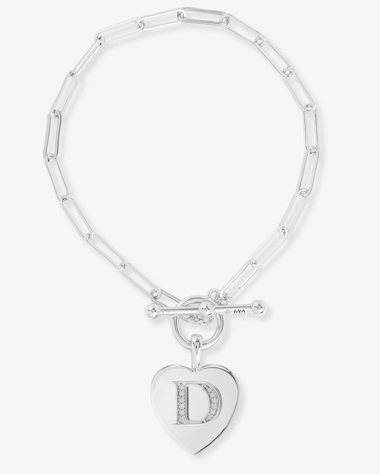 Love Letters Charm Bracelet - Silver|White Diamondettes