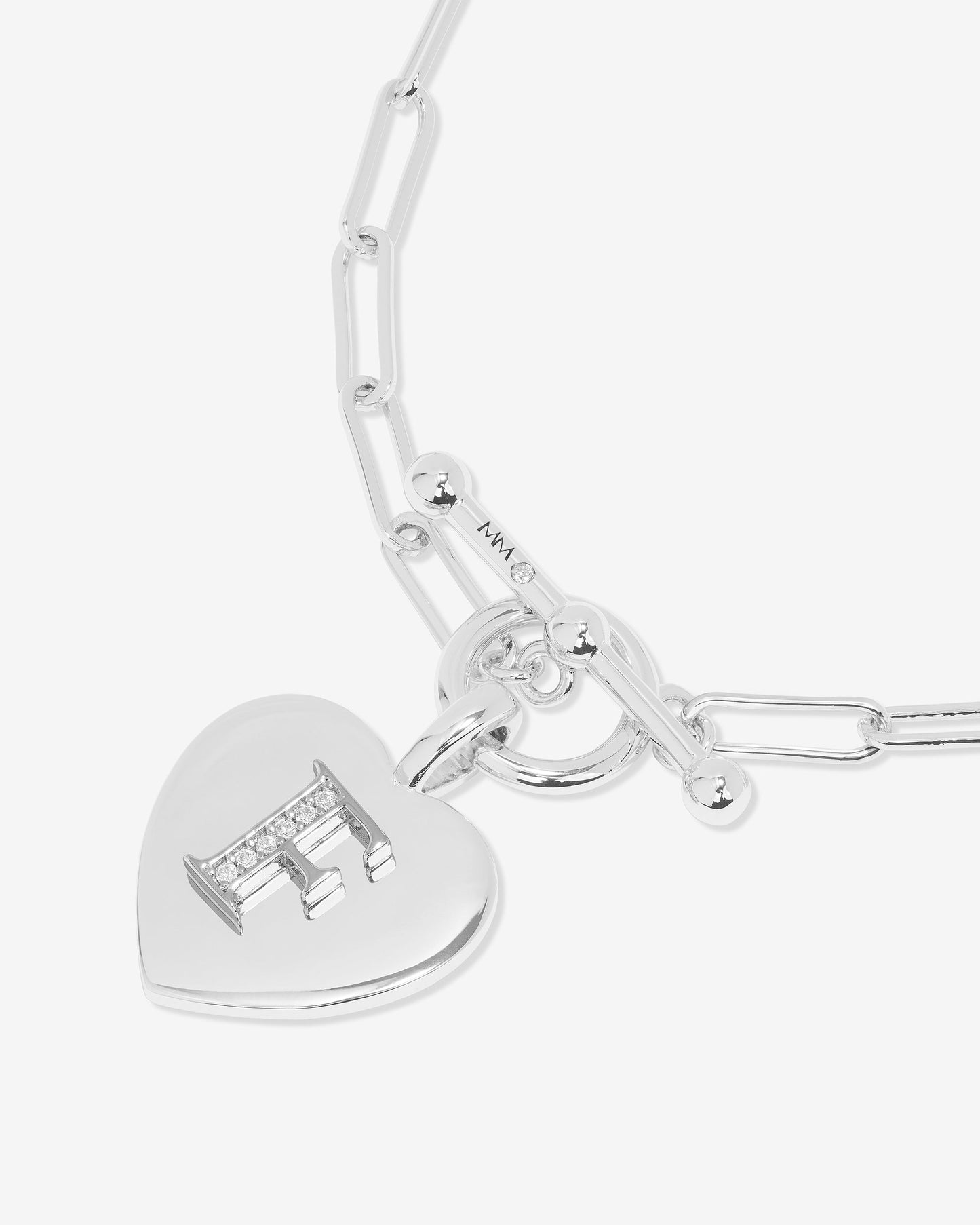 Love Letters Charm Bracelet - Silver|White Diamondettes