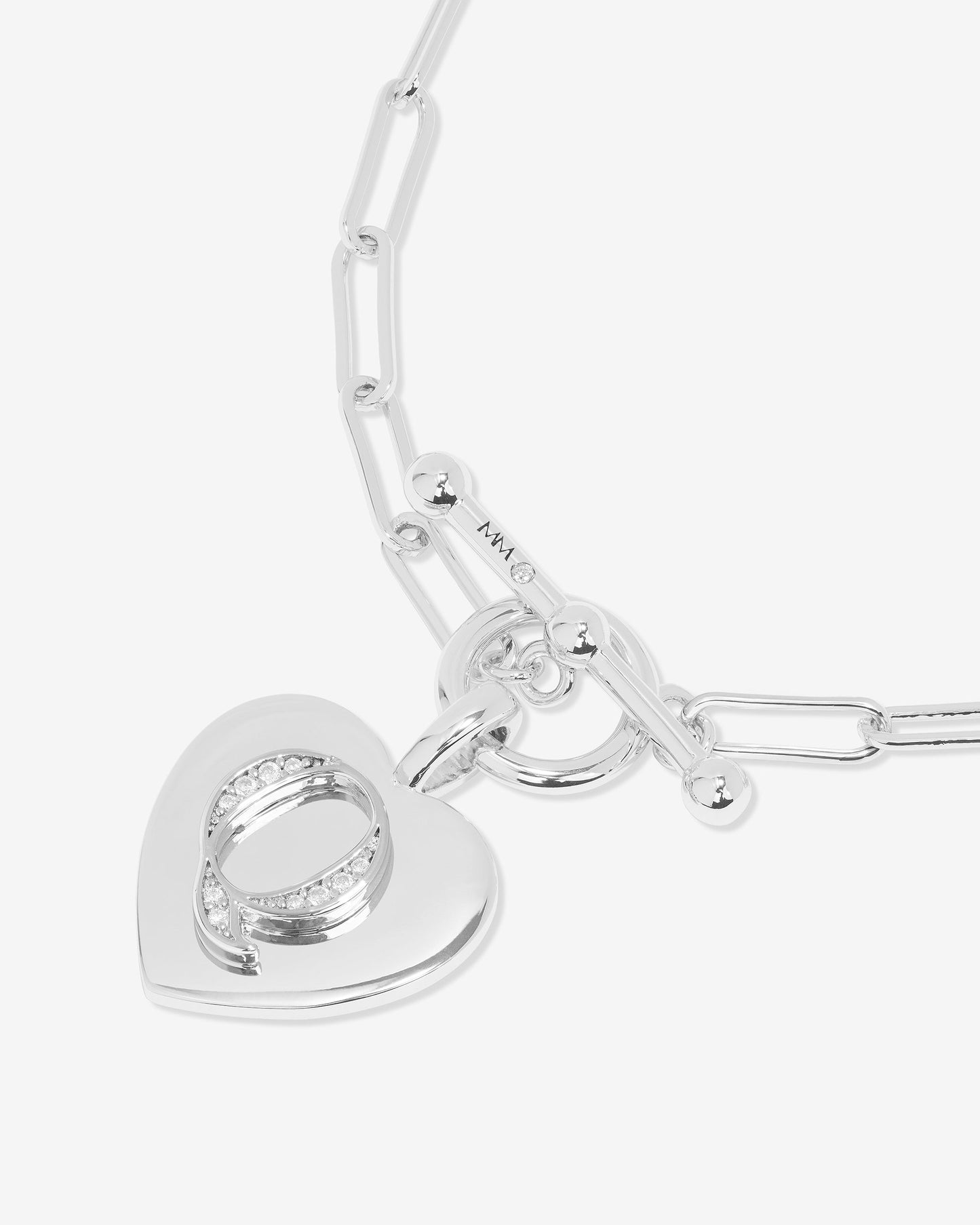 Love Letters Charm Bracelet - Silver|White Diamondettes