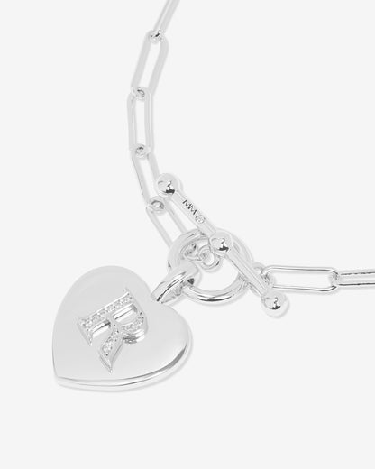 Love Letters Charm Bracelet - Silver|White Diamondettes