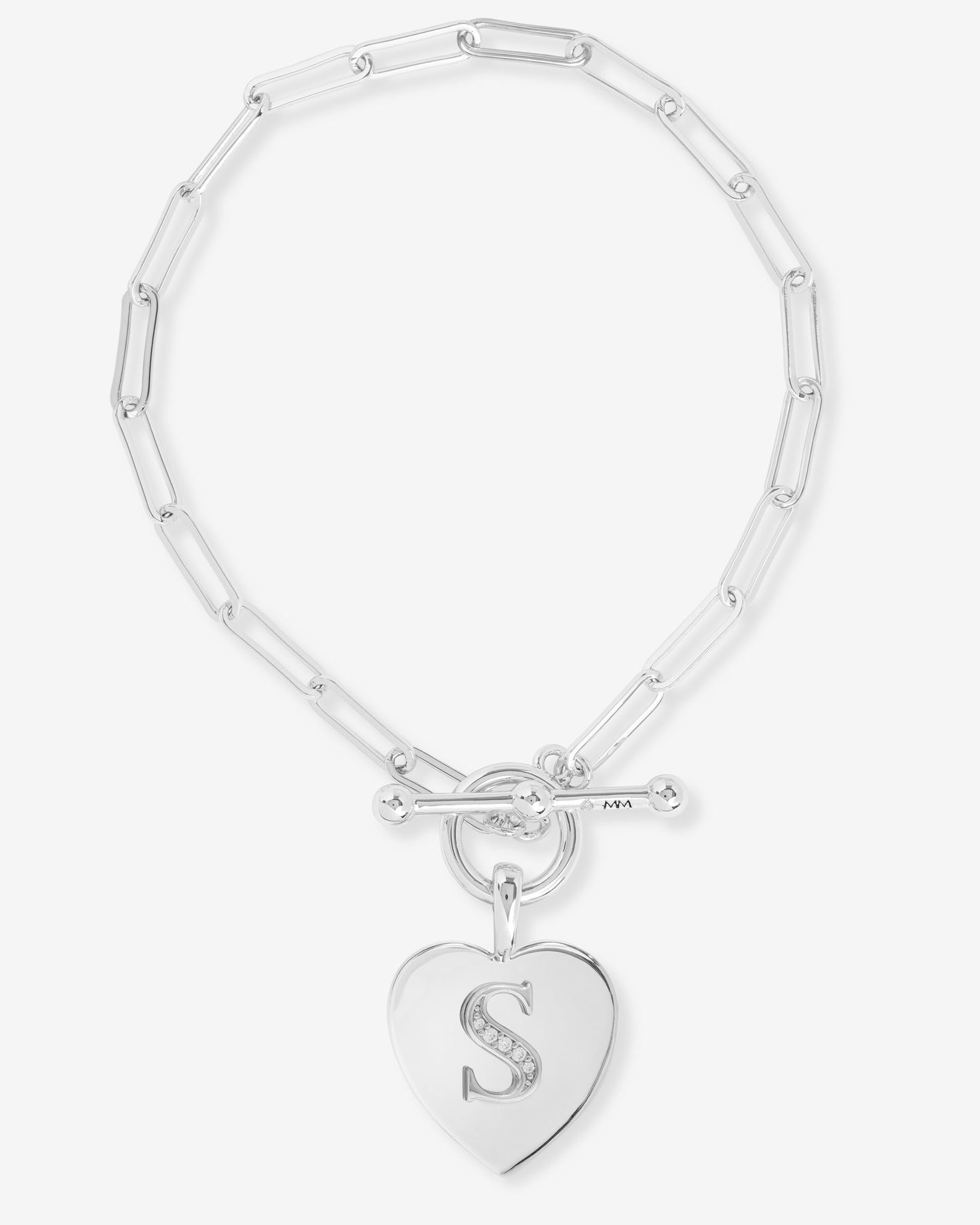 Love Letters Charm Bracelet - Silver|White Diamondettes