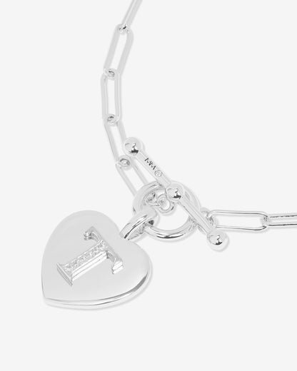 Love Letters Charm Bracelet - Silver|White Diamondettes