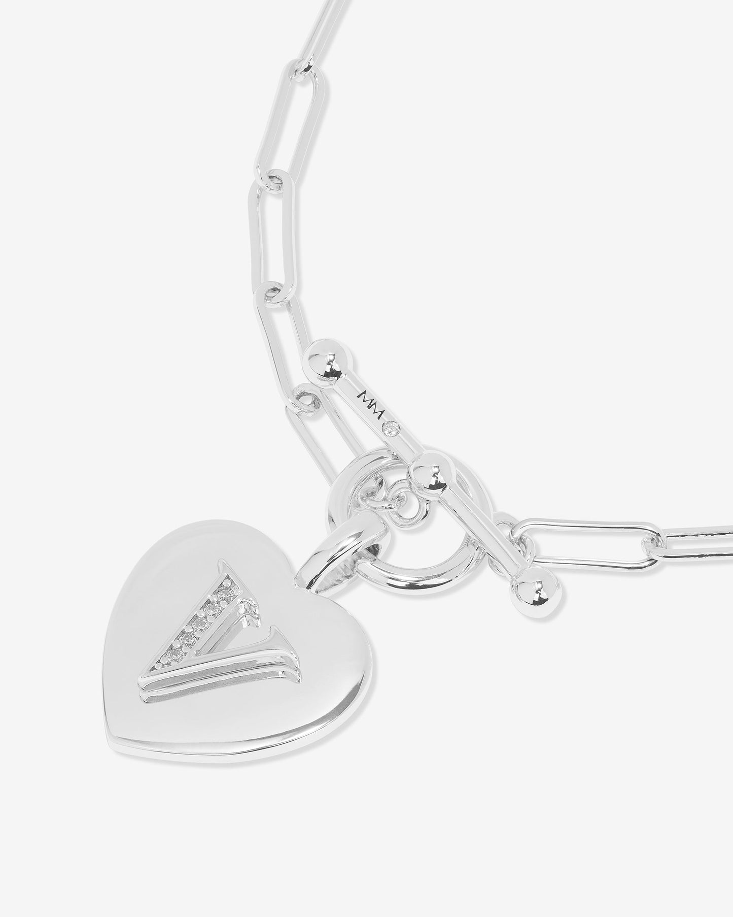Love Letters Charm Bracelet - Silver|White Diamondettes