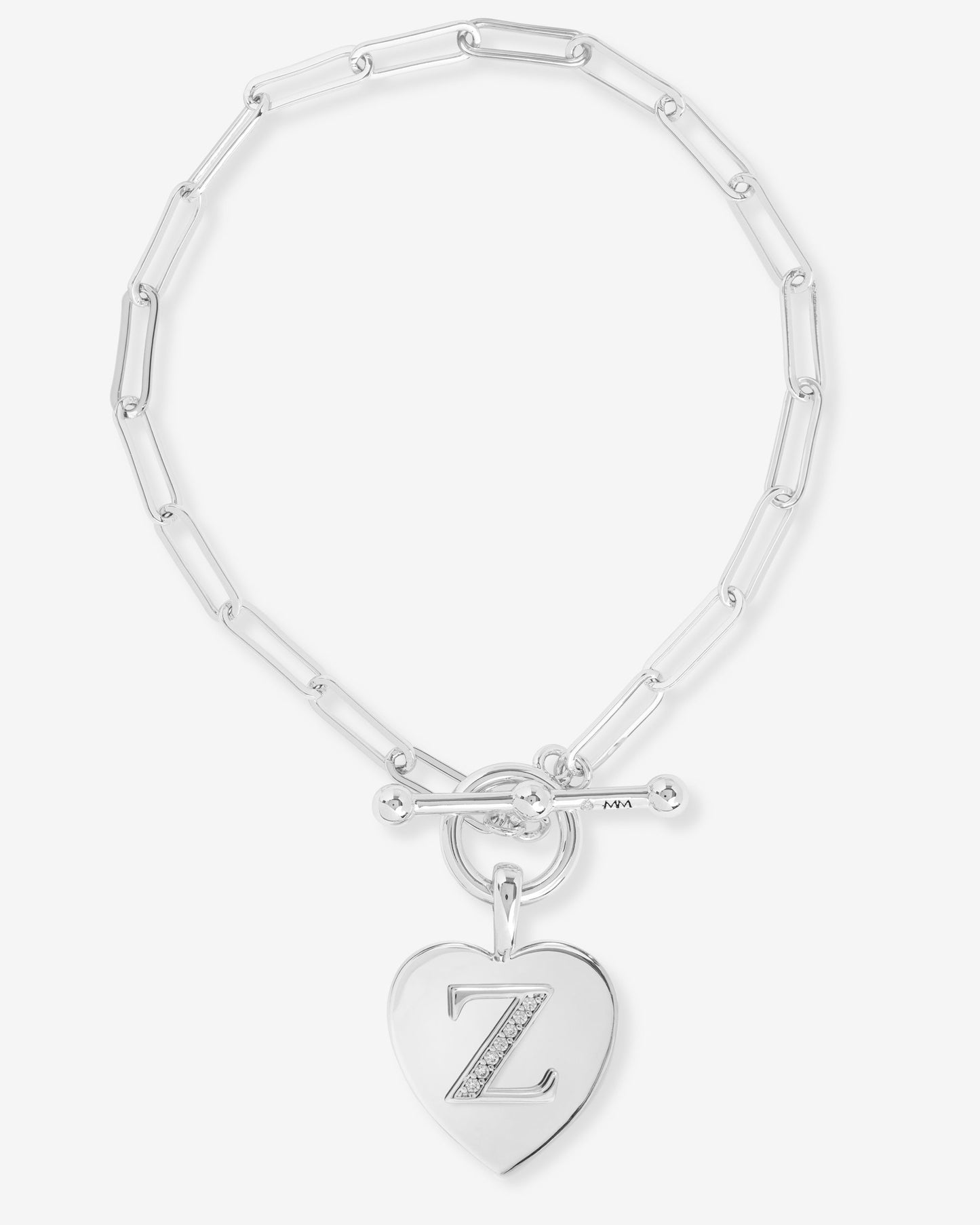 Love Letters Charm Bracelet - Silver|White Diamondettes