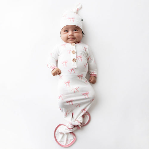 Knotted Gown with Hat Set in Bow