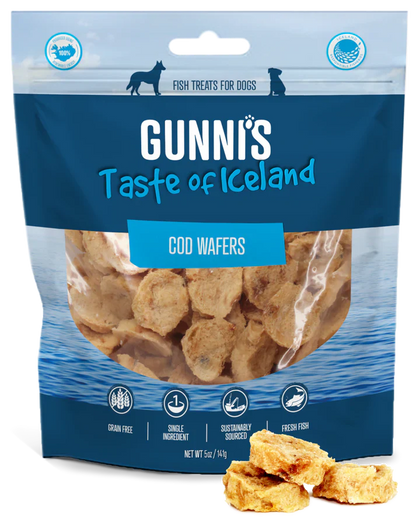 Gunni's A Taste Of Iceland Cod Wafers 5 Oz