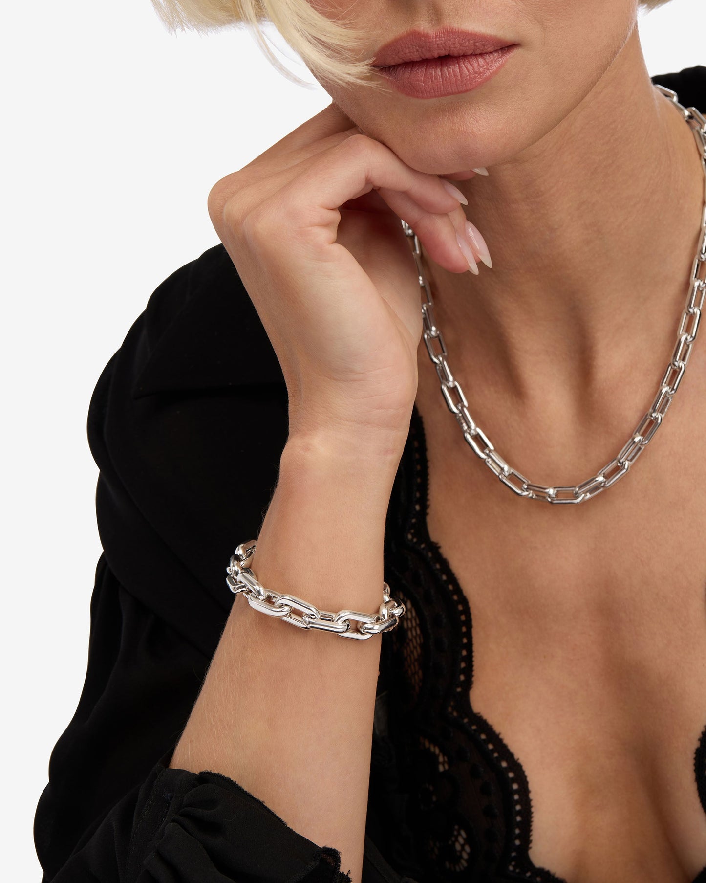 Frankie Chain Bracelet 10mm - Silver