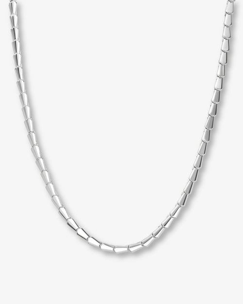 Serpent Collar Necklace - Silver