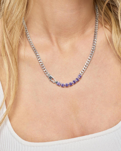 Julian Loves Amethyst Necklace 5mm - Silver|Lavender Amethyst