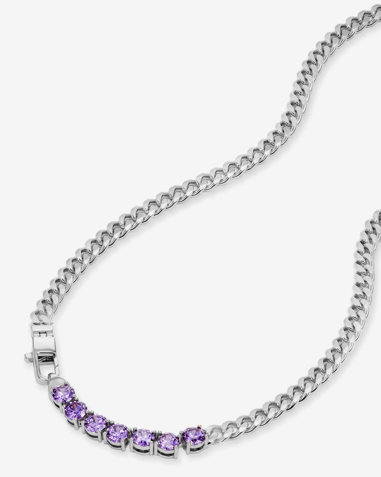 Julian Loves Amethyst Necklace 5mm - Silver|Lavender Amethyst
